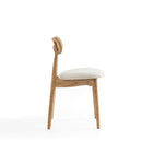 Manhattan Comfort Colbert 17.52" Industry Chic Upholstered Dining Chair - Nature and Oatmeal - Set of 4-Seat Height Measures: 18.11 in. With Weight Capacity of 275 lb