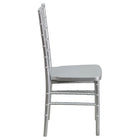 Flash Furniture HERCULES PREMIUM Series Silver Resin Stacking Chiavari Chairs - 2 Pack-Stack Quantity: 8