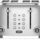 Salton NuRetro Digital 4 Slice Toaster - Metallic Silver-6 different toasting levels for precise browning, from lightly golden to extra crisp. reheat, defrost and bagel (toasts only one side) functions for perfect results.
