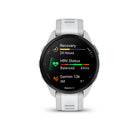 Garmin Forerunner 165 Music - Mist Grey/Whitestone-Sleek and lightweight, with a 43mm case size and colorful, dual-shot bands