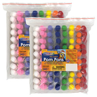 Creativity Street Peel & Stick Poms - 2 Packs of 240-240 pieces per pack, sold as 2 packs, 480 pieces total