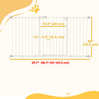 PawHut 29"-58" Wide Pet Gate with Door Dog Barrier Indoor for Stairs-Great for keeping pets in a designated area
