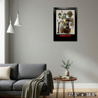 Gorillaz with Gold LP - Framed Print - 27" x 38"-Ready to hang - arrives fully assembled