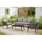 Backyard Lifestyles Nautique 4-Piece Conversation Patio Set - Charcoal-9