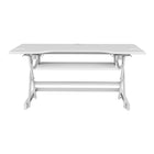 Rocelco Deluxe Adjustable Height Desk Riser with Enhanced Vertical Lift Range - White-Adjustable Heights from 5" to 20" provide the proper height and working angle for sitting and standing
