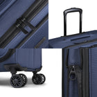 Bugatti Reborn 3-Piece Softside Luggage Set - Blue-Reinforced top handle on all models and Reinforced side handle on medium and large models
