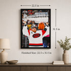 Frameworth Frederik Andersen 20" H x 29" W Framed Canvas Carolina Hurricanes 2026 Stanley Cup Champions Framed - Officially Licensed NHL/NHLPA-7