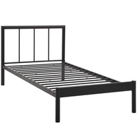 Modway Gwen Twin Bed Frame - Brown-Rustic Cottage Metal Platform Bed