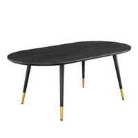 Modway Vigor 47" Oval Coffee Table - Black-Oval Coffee Table