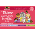 MotherWord 2025-2026 Magnetic Family Fridge Calendar - 9-1/2" H x 15" W - French-16 months: September 2025 - December 2026