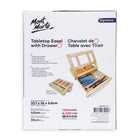 Mont Marte Signature Tabletop Easel with Drawer - Pine-The canvas angle adjusts from 0 to 60 degrees and holds canvases approximately 40 cm high for flexible working positions
