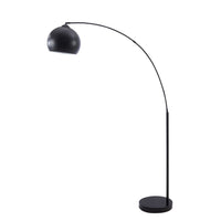 Monarch Specialties 9634 74"H Floor Lamp - Black Metal/Contemporary-This 74"H arc floor lamp features a sleek black metal finish and a graceful silhouette that complements modern decor, adding a polished, contemporary touch to living rooms, bedrooms, or office spaces