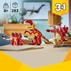 LEGO Creator Fierce Dinosaur-Build and play with 3 dinosaur figures: a Velociraptor, Stegosaurus or Pterosaur