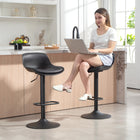 HOMCOM Adjustable Height Swivel Bar Stools - Black - 2 Pack-Steel frame with anti-slip rubber ring on the bottom ensures stable and safe seating
