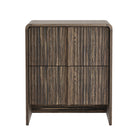 Manhattan Comfort Novara 22" Contemporary 2-Drawer Nightstand - Jacobean Walnut-Wood Grain Laminate Finish: Warm, natural wood look with a durable, easy-to-clean surface
