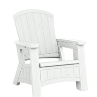 Suncast Adirondack Chair with Storage - Ice Cube-375 Lbs. Weight Capacity.