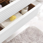 Modway Render 36" Wall-Mount Bathroom Vanity Cabinet - White/Walnut-MDF and Particleboard