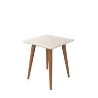 Manhattan Comfort Utopia 19.68" High Square End Table, White (89351)-Square End and Accent Table for Living Room, Bedroom and Dining Room use.