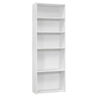 Monarch Specialties 7470 72"H Bookcase - White With 5 Shelves-Elegant white finish on 3 sides
