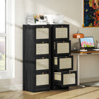 HOMCOM 4-Drawer Letter/A4 Filing Cabinet Lockable - Black-Each drawer features a separate lock and two keys for privacy
