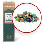 TerraCycle Toys - Zero Waste Box - Medium-Recycle any brand used toys including, non-rechargeable electronic toys, controllers, games, players, sound books, remote control vehicles, and electronic stuffed animals without batteries; toy pieces, cards, dice, game boards, packaging from board games, baby toys, building sets, stuffed animals, puzzle pieces, game pieces, action figures, and toys made of 100% wood.