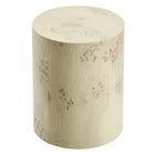Modway Cosmos 16" Round Burl Wood Side Table - Bleached Burl-	Easy Upkeep