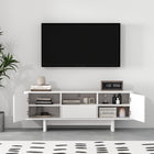 Manhattan Comfort Ella 59.1" Modern TV Stand - White-Smooth Rounded Edges on the Top and Drawer Front add a Touch of Modern Charm and Enhance Safety