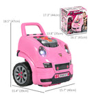 Qaba Kids Mechanic Truck Engine Playset Toy - Pink-Made of sturdy PP and ABS that is smooth, no sharp edges, splinter-free 