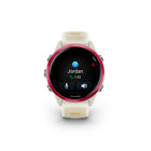 Garmin Forerunner 570 Smartwatch - 42mm - Raspberry Aluminum with Translucent Bone/Mango Band-BUILT-IN SPEAKER AND MICROPHONE - Make and take phone calls from your watch when it’s paired to your smartphone. Plus, control watch functions with voice commands — or use your smartphone’s voice assistant to respond to text messages and more.