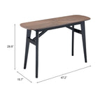 Zuo Neted Console Table - Espresso-15.7" L x 47.2" W x 29.9" H