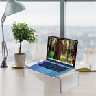 Azar Acrylic Laptop Stand - 15.25" x 8" - Clear-Material thickness is 3/16 inches