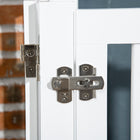 PawHut 4 Panel Foldable Dog Gate with Door - White-It can be easily folded to save space and storage 