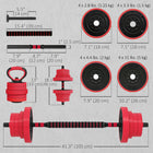 Soozier 4-in-1 Adjustable Weight Dumbbell Set-Plastic surface is tough, odourless and rust-resistant