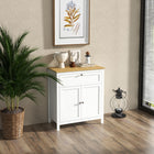 HOMCOM 31.5" L Storage Cabinet - White-3-level adjustable shelf provides flexible storage
