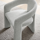 Modway Oslo Barrel Fabric Upholstered Dining Accent Chair - Dove Grey-Fully Assembled