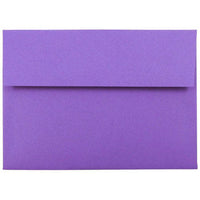 JAM Paper A7 Coloured Invitation Envelopes - 5.25 x 7.25 - Violet Purple Recycled - 50 Pack-Our envelopes are made from 30% recycled 24 lb paper and feature a straight flap gum closure with a smooth finish