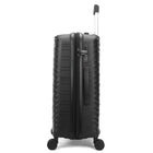 TUCCI Lussore 24" Hardside Check-in Luggage - Black-Anti-Scratch Resistant Texture – Maintains appearance through travel. A textured finish that resists scuffs and maintains its sleek look trip after trip