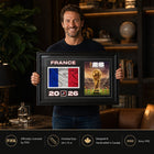 Frameworth Official FIFA World Cup 2026 France Flag & Trophy Framed Print - 15" x 24"-Arrives ready to hang and makes a standout gift for soccer fans and World Cup collectors.