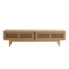 Modway Render 71" TV Stand - Oak-Adjustable Shelves On Both Sides
