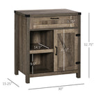 HOMCOM 30" L Sideboard Buffet Cabinet - Dark Oak-All-match design well fits dining room, kitchen, living room or other limited spaces needing a bit more storage 