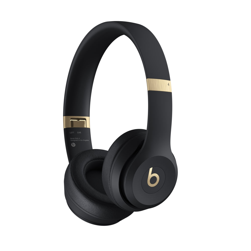 Beats Solo 4 Wireless On-Ear Headphones - Black/Gold | staples.ca