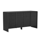 Manhattan Comfort Novara 60" Contemporary 4-Door Sideboard - Black-Handle-free doors create a sleek, streamlined look