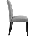 Modway Duchess Fabric Dining Chair - Light Grey - 2 Pack-Non-Marking Foot Caps