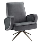 Modway Superior Performance Velvet Swivel Chair - Grey-Swivel Chair