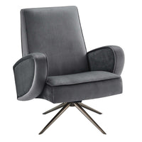 Modway Superior Performance Velvet Swivel Chair - Grey-Swivel Chair