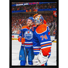 Connor Mcdavid Oilers with Skinner - Framed Canvas - 22" x 31"-Premium canvas print with gallery-wrapped edges