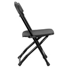 Flash Furniture Kids Plastic Folding Chair - Black - 10 Pack-Textured Seat ensures safe seating