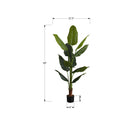 Monarch Specialties 59" Artificial Indoor Strelitzia Tree - Floor - Black Pot-This easy-care faux floor plant is made from the highest quality materials and requires no maintenance or watering, for a sustainable, environmentally friendly decorative accent that will last a lifetime