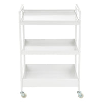 Union & Scale Rolling Cart - White-4 smooth-rolling wheels (2 lockable)