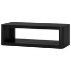 Hudson&Canal Kellan 47"W Rectangular Coffee Table - Black Grain-Tabletop and lower shelf both have a weight capacity of 75 lbs
